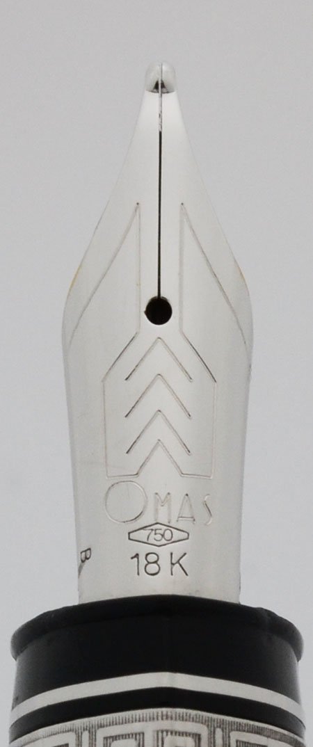Omas 360 Fountain Pen - Dark Blue with Rhodium Trim, 18k